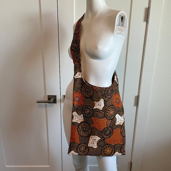 OzAboriginal Jukurrpa Cotton Canvas Crossbody Bag by Artist Bessie Liddle OS - Picture 1 of 7